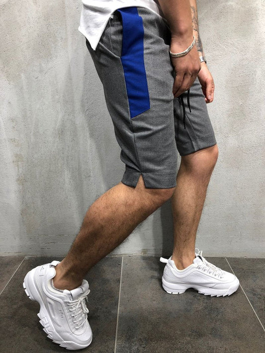 WAISTBAND AND DRAWSTRING STRIPED SHORTS 3866 - jameswhite001