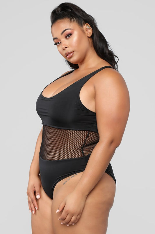 Waisted Swimsuit - Black - jameswhite001