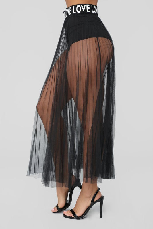 Wanna Love You Skirt - Black - jameswhite001