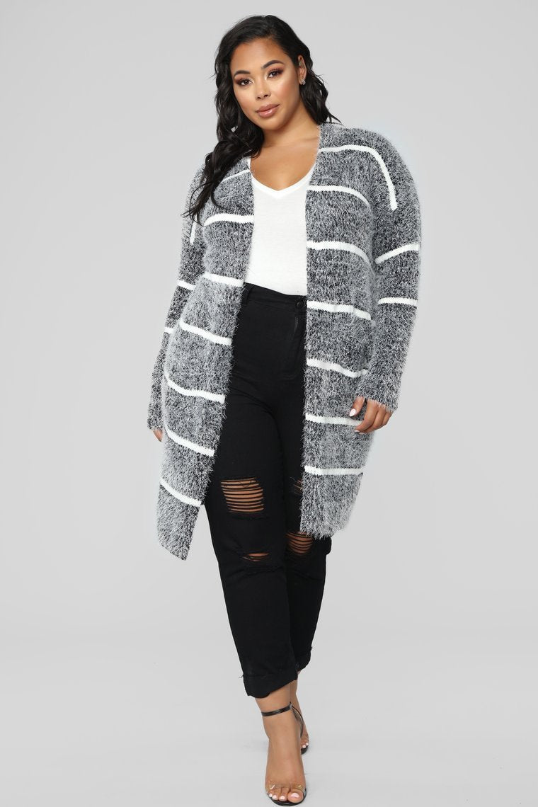 Warm Enough Cardigan - Charcoal - jameswhite001