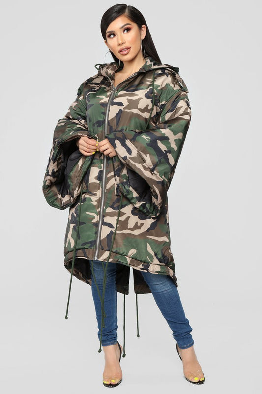 Wesley Camo Jacket - Olive - jameswhite001