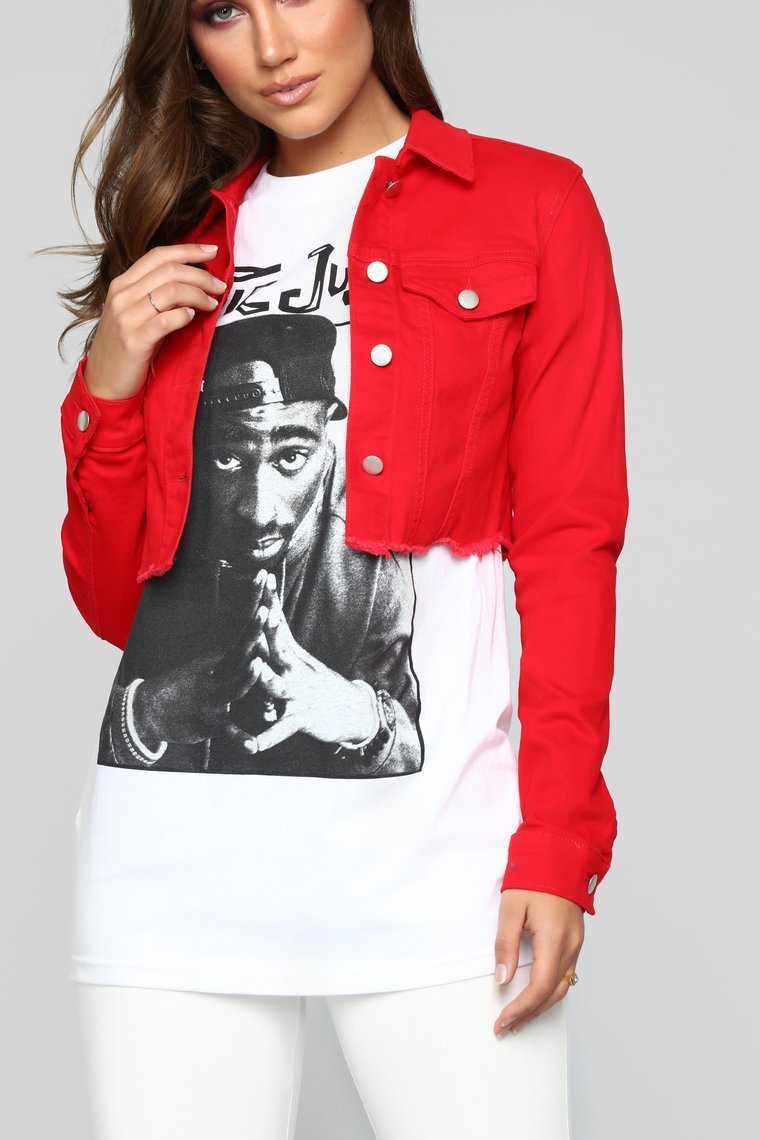 What You Want Jacket - Red - jameswhite001