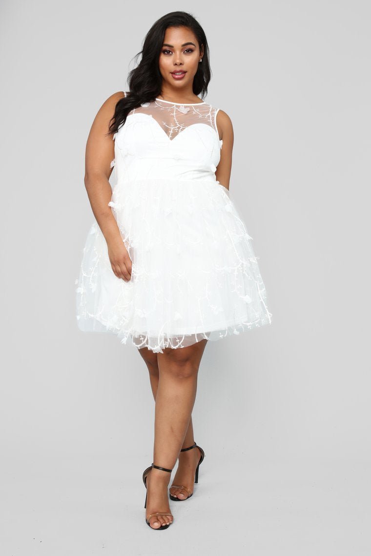When We First Met Flare Dress - White - jameswhite001