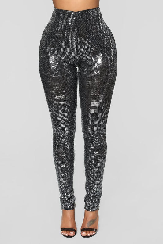 When You're Missing Me Sequin Leggings - Silver - jameswhite001