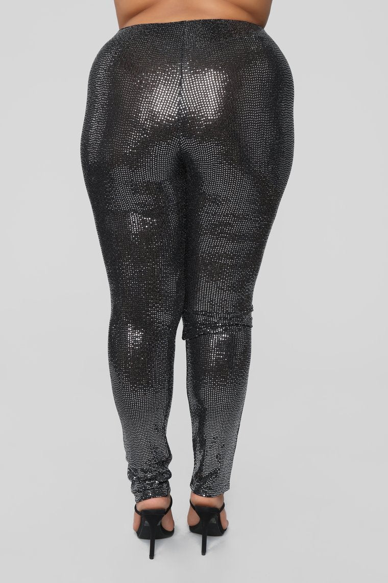 When You're Missing Me Sequin Leggings - Silver - jameswhite001