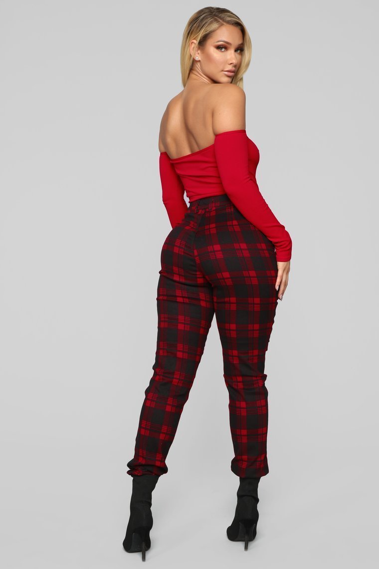 Wild One High Rise Jeans - Red - jameswhite001