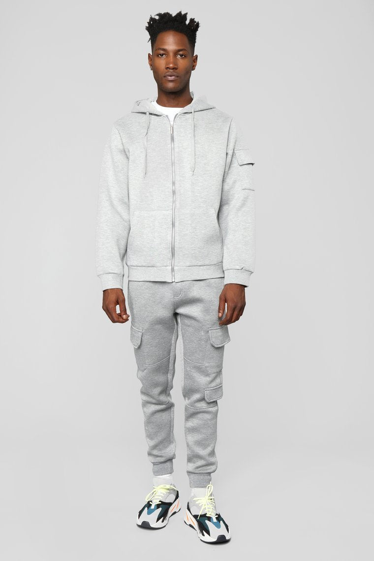 Winson Full Zip Hoodie - Grey - jameswhite001