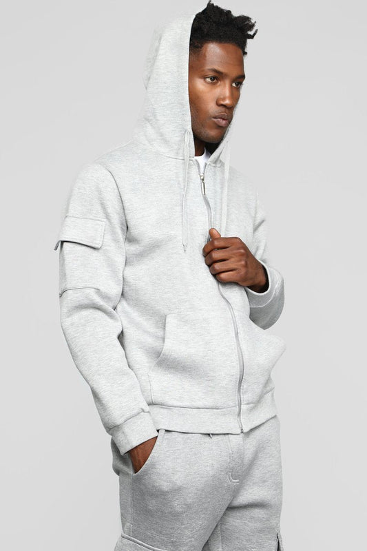 Winson Full Zip Hoodie - Grey - jameswhite001