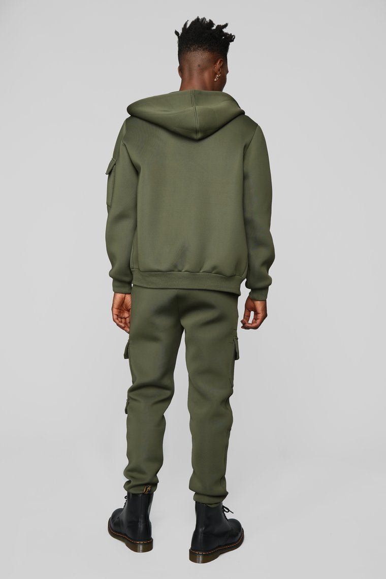 Winson Full Zip Hoodie - Olive - jameswhite001
