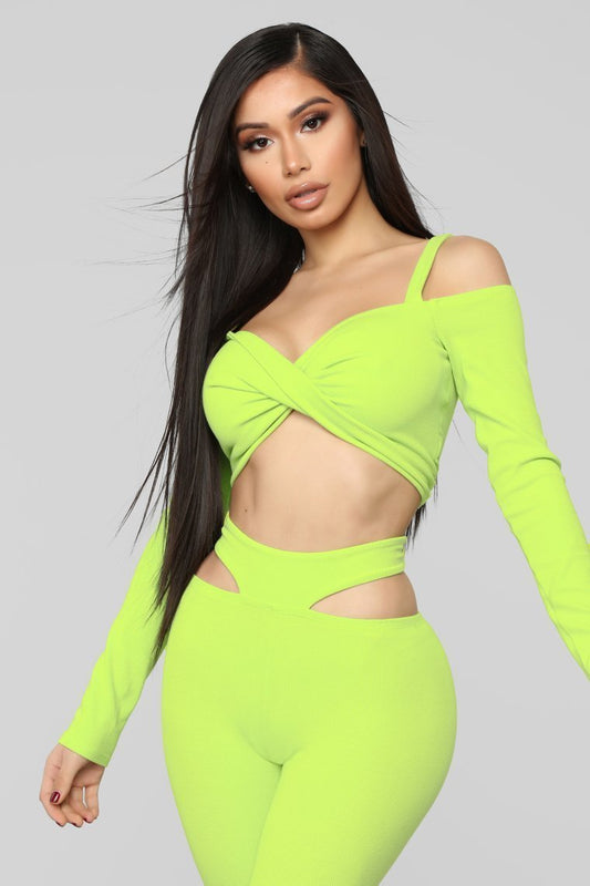Xenon Biker Short Set - Neon Green - jameswhite001