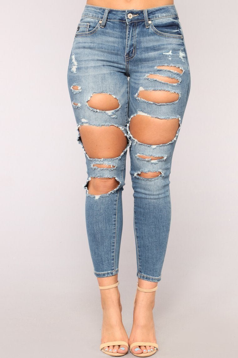 Yes That's Me Skinny Jeans - Medium Blue Wash - jameswhite001