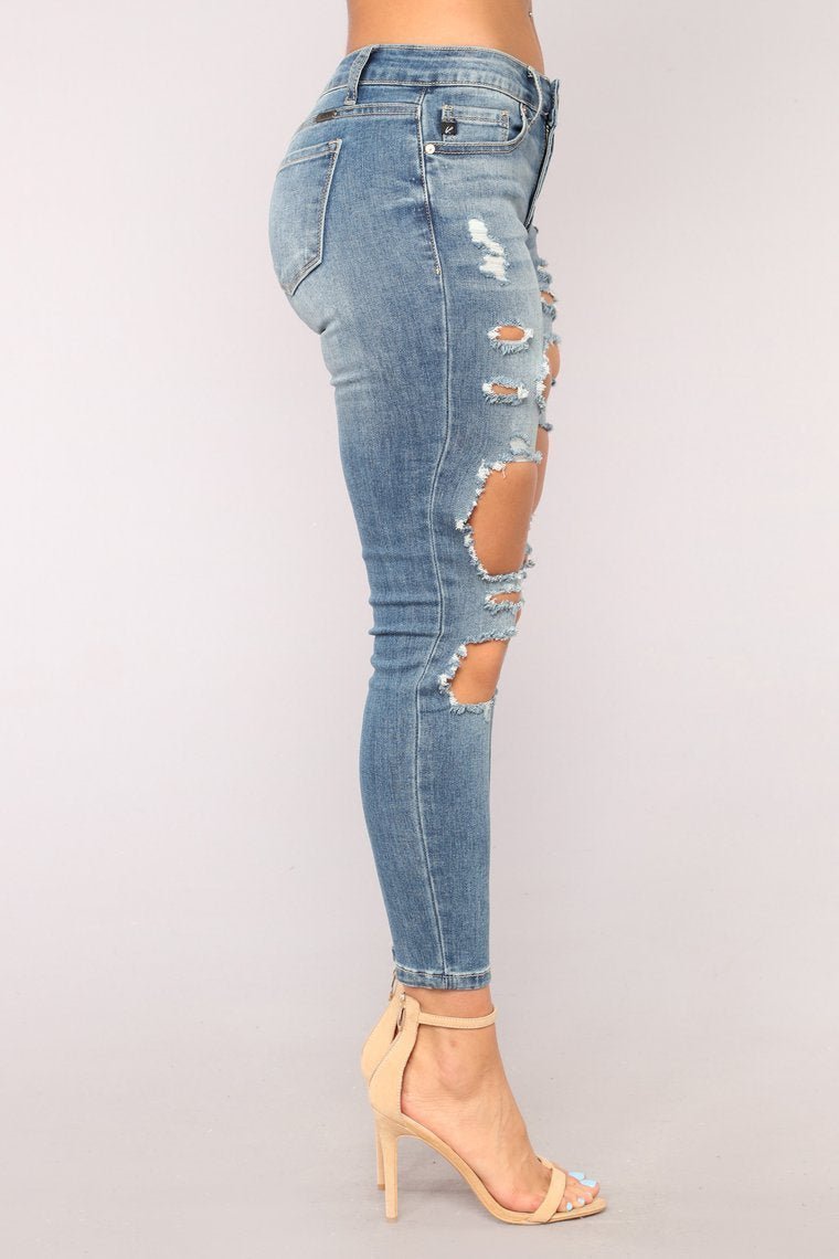 Yes That's Me Skinny Jeans - Medium Blue Wash - jameswhite001