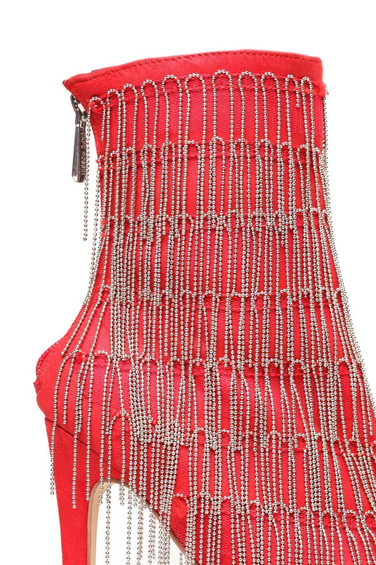 You Are A Rockstar Bootie - Red - jameswhite001