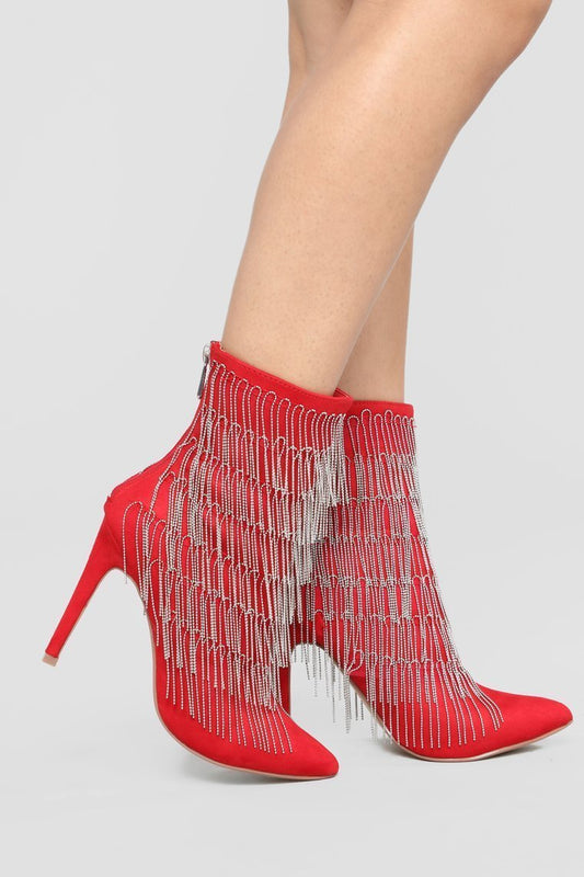 You Are A Rockstar Bootie - Red - jameswhite001