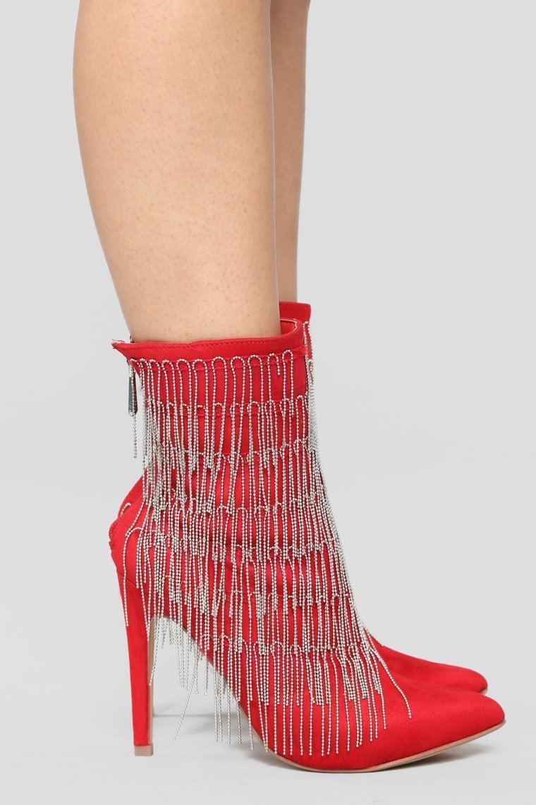 You Are A Rockstar Bootie - Red - jameswhite001