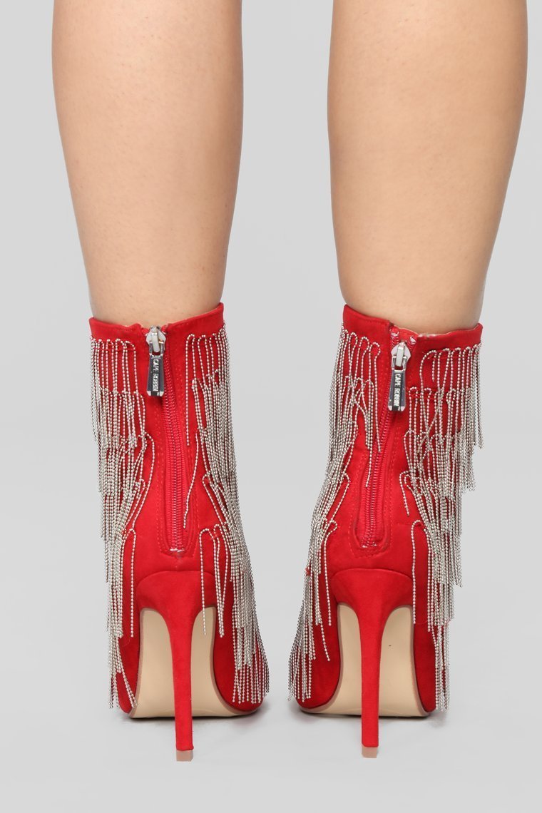 You Are A Rockstar Bootie - Red - jameswhite001