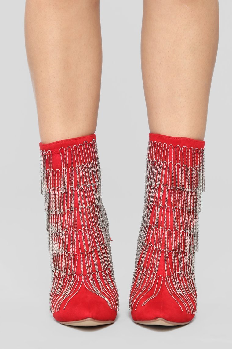 You Are A Rockstar Bootie - Red - jameswhite001