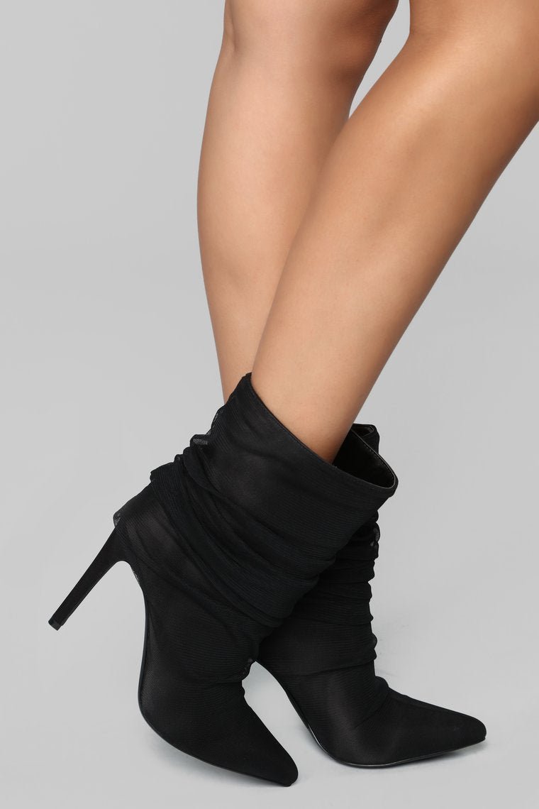 You Deserve It Heeled Bootie - Black - jameswhite001