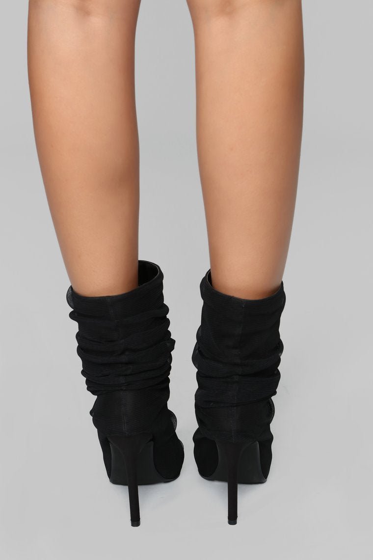 You Deserve It Heeled Bootie - Black - jameswhite001