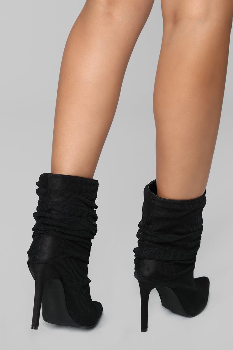 You Deserve It Heeled Bootie - Black - jameswhite001