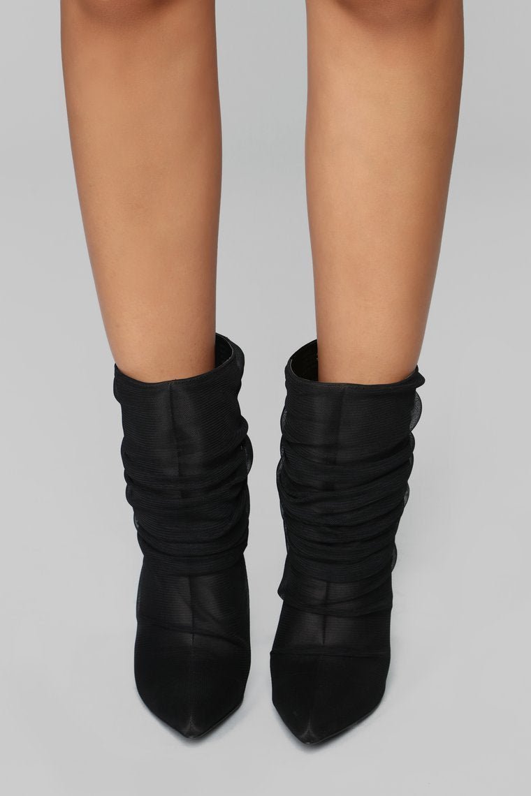 You Deserve It Heeled Bootie - Black - jameswhite001