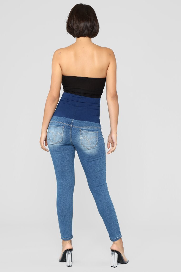 You Got This Maternity Skinny Jeans - Medium Blue Wash - jameswhite001